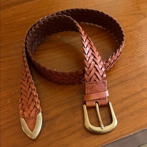 B-Low the Belt like New Braided Leather Belt with Brass Buckle